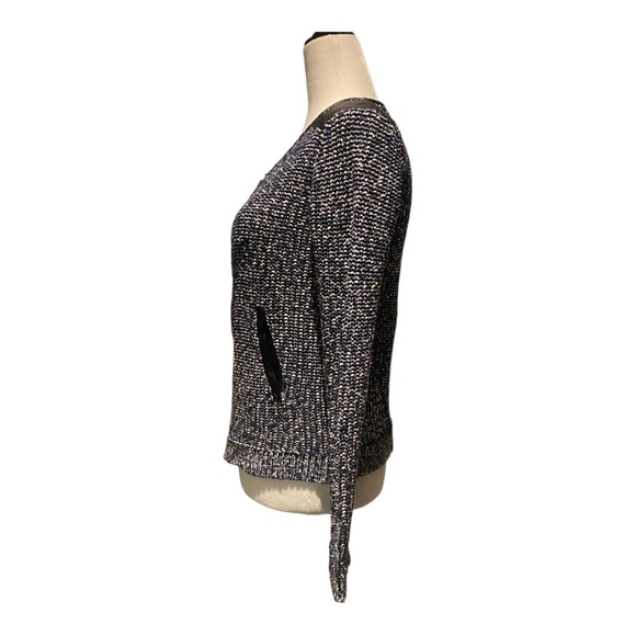 Ella Moss zippered faux leather classic cardigan/jacket. Sz. S - Picture 5 of 16